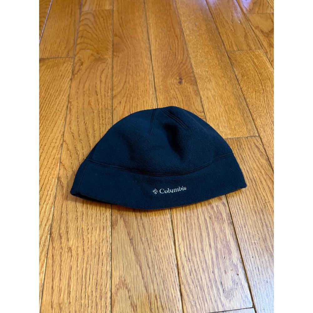 NWOT Columbia Youth Microfleece Beanie‎ Black Fleece Winter Hat S/M NEW